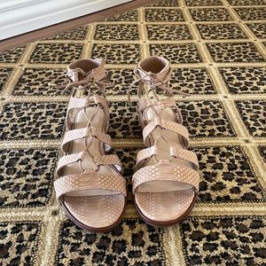 Vince Camuto tan gladiator sandal